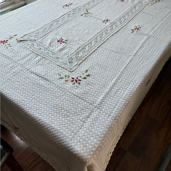 51" x 79"Vintage Tablecloth silk Embroidered cover for Wedding Banquet H… - Picture 2 of 8